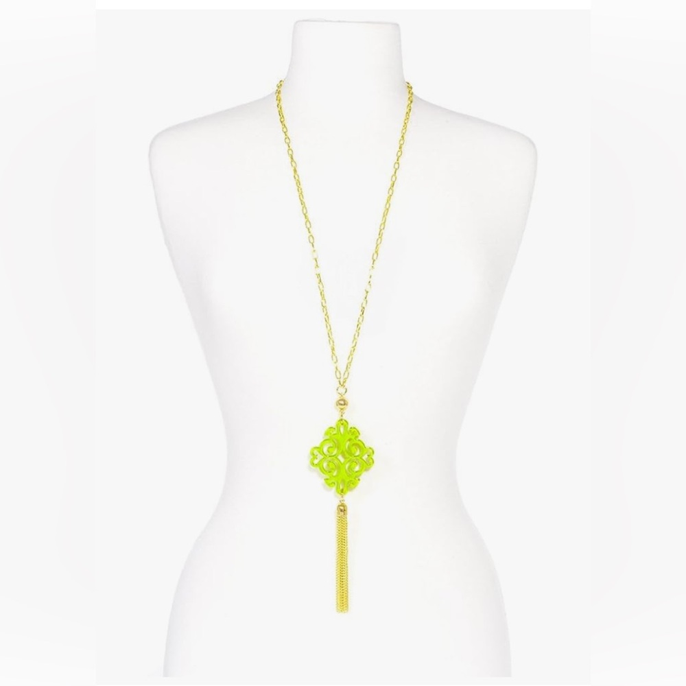 Chic Gold and Lime Necklace